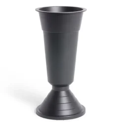 Vase funéraire noir Ø20xH35cm