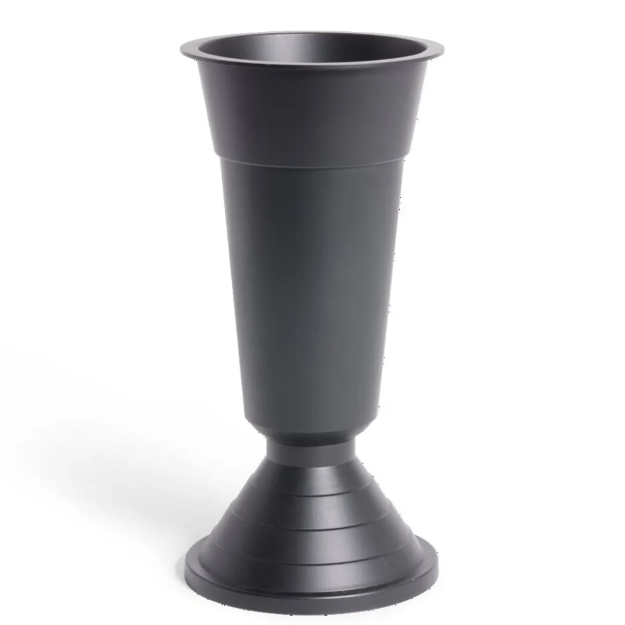 Vase funéraire noir Ø20xH35cm