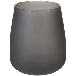 Vase Pampa en verre gris mat