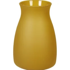 Vase Pampa en verre jaune moutarde mat < Gifi Best