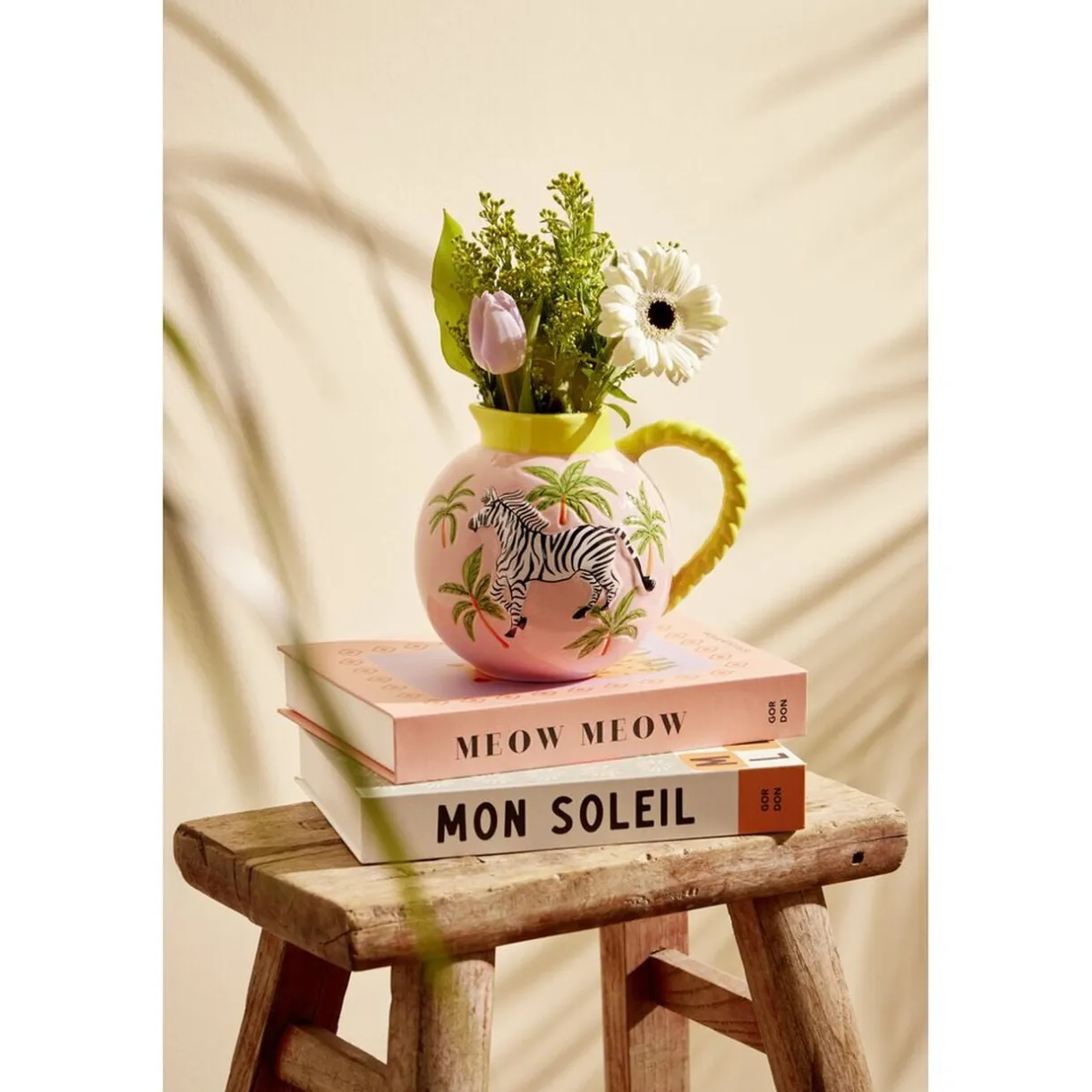 Vase pichet céramique motif animal tropical Ø14,5xH21cm (2 modèles) < Gifi Hot