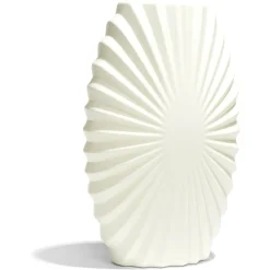 Vase plastique effet origami 9x5xH27cm - 4 coloris