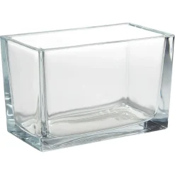 Vase rectangulaire transparent 15,5x8,5xH10 cm