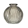 Vase rond en verre strié coloré translucide Ø8xH8cm (3 modèles) < Gifi Sale