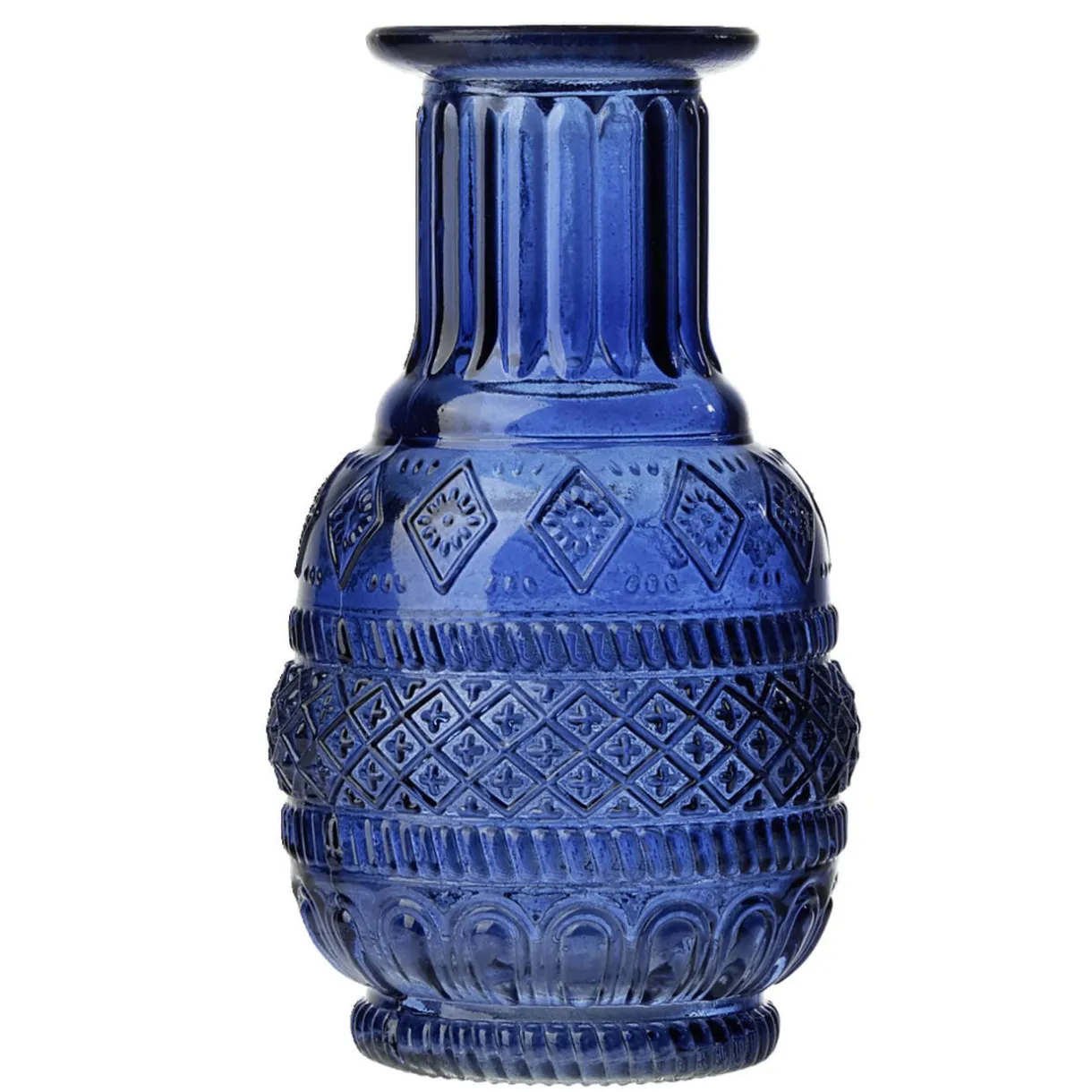 Vase rond en verre vert Ø6,5xH13,5cm < Gifi Outlet