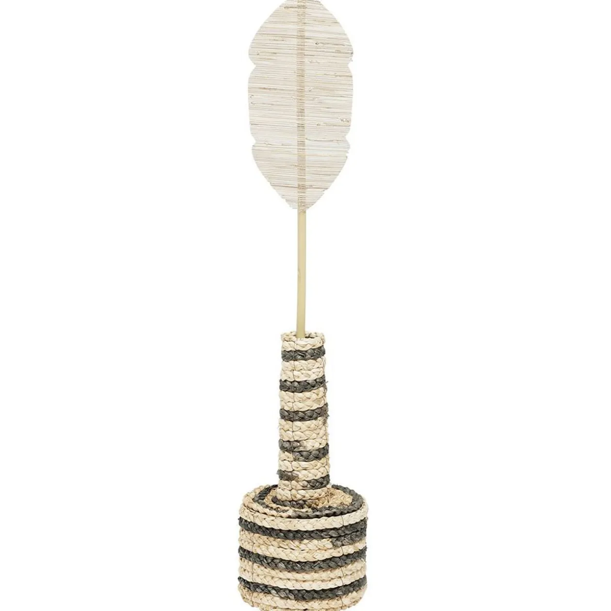 Vase rond osier noir et marron Ø26xH55cm