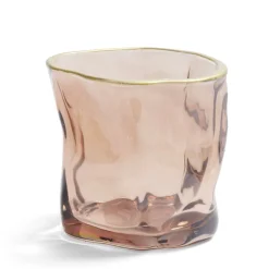 Vase verre froissé rose Ø7,5xH7,7cm < Gifi Best