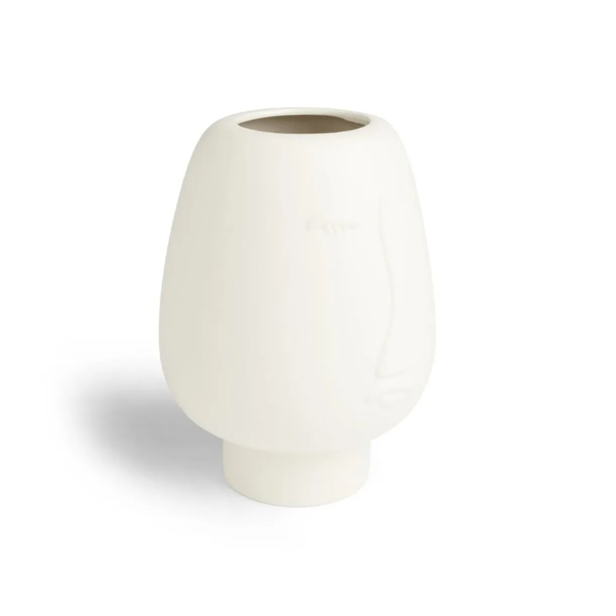 Vase visage céramique blanc Ø13xH18cm < Gifi Best