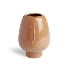 Vase visage céramique marron Ø13xH18cm < Gifi Hot