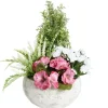 Vasque fleurs artificielles buis/boutons de roses/lys/pensées/bruyère Ø35xH36cm < Gifi Clearance