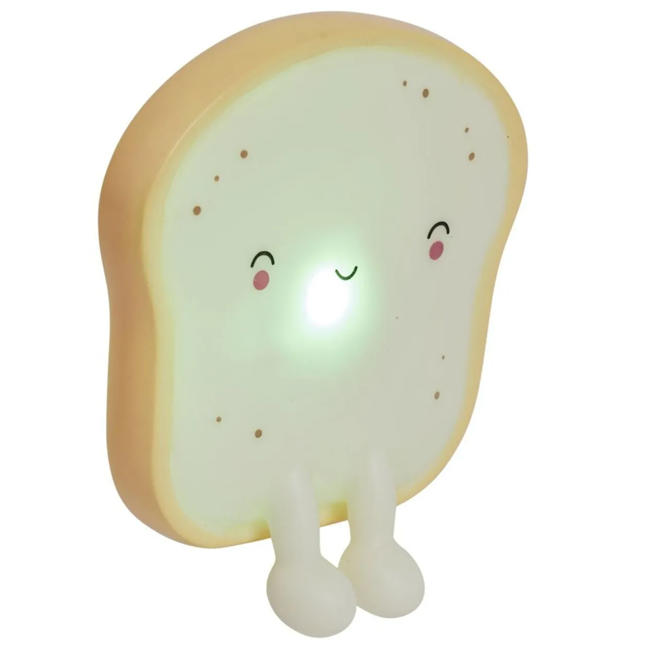 Veilleuse kawaii toast brioche LED couleurs changeantes 13x2xH15cm
