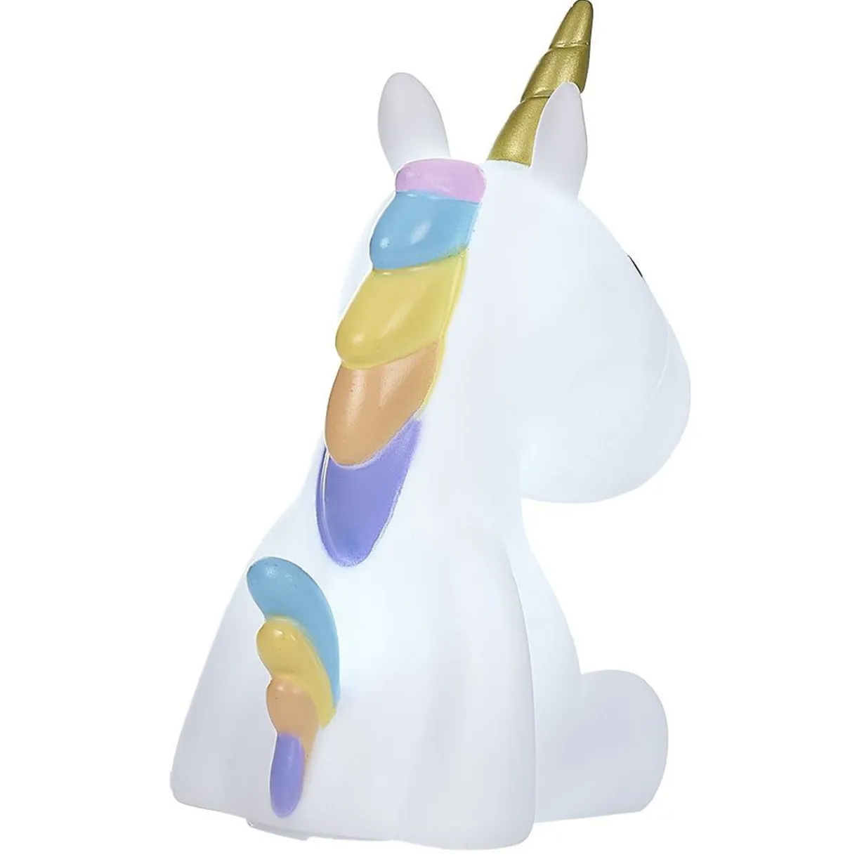 Veilleuse licorne arc en ciel LED H16.5cm < Gifi