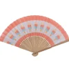 Éventail bambou et polyester motif glaces rose et blanc L37xH21cm < Gifi Best
