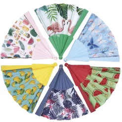 Éventail en polyester imprimé - 3 modèles < Gifi