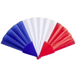 Éventail supporter France bleu blanc rouge 40x22cm