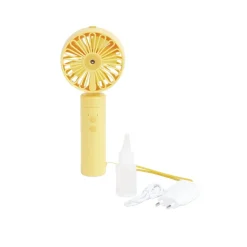 Ventilateur à main brumisateur USB 3 vitesses jaune < Gifi Sale