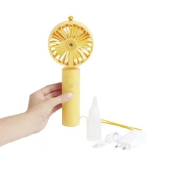 Ventilateur à main brumisateur USB 3 vitesses jaune < Gifi Sale