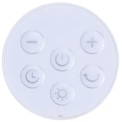 Ventilateur sur pied 35W rond orientable digital avec télécommande blanc Ø29xH100cm