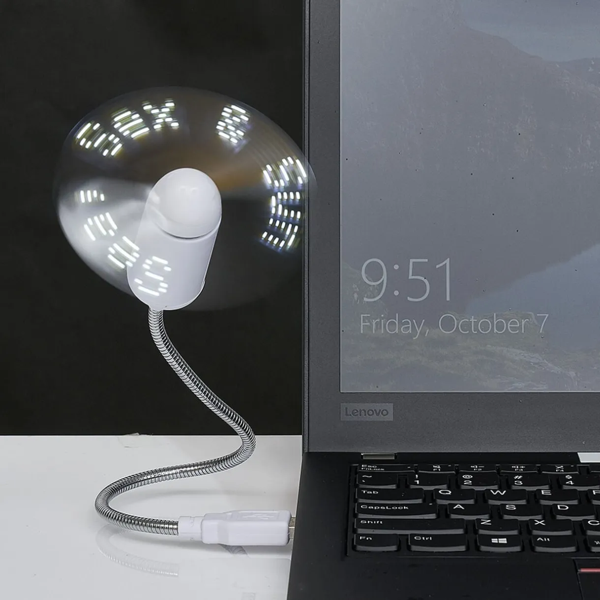 Ventilateur USB avec message LED < Gifi Sale