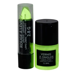 Vernis à ongles et rouge à lèvres phosphorécents verts < Gifi New