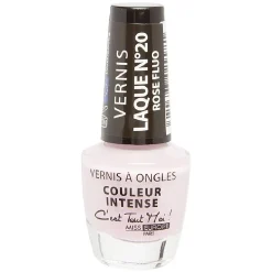 Vernis à ongles laqué rose fluo n°20