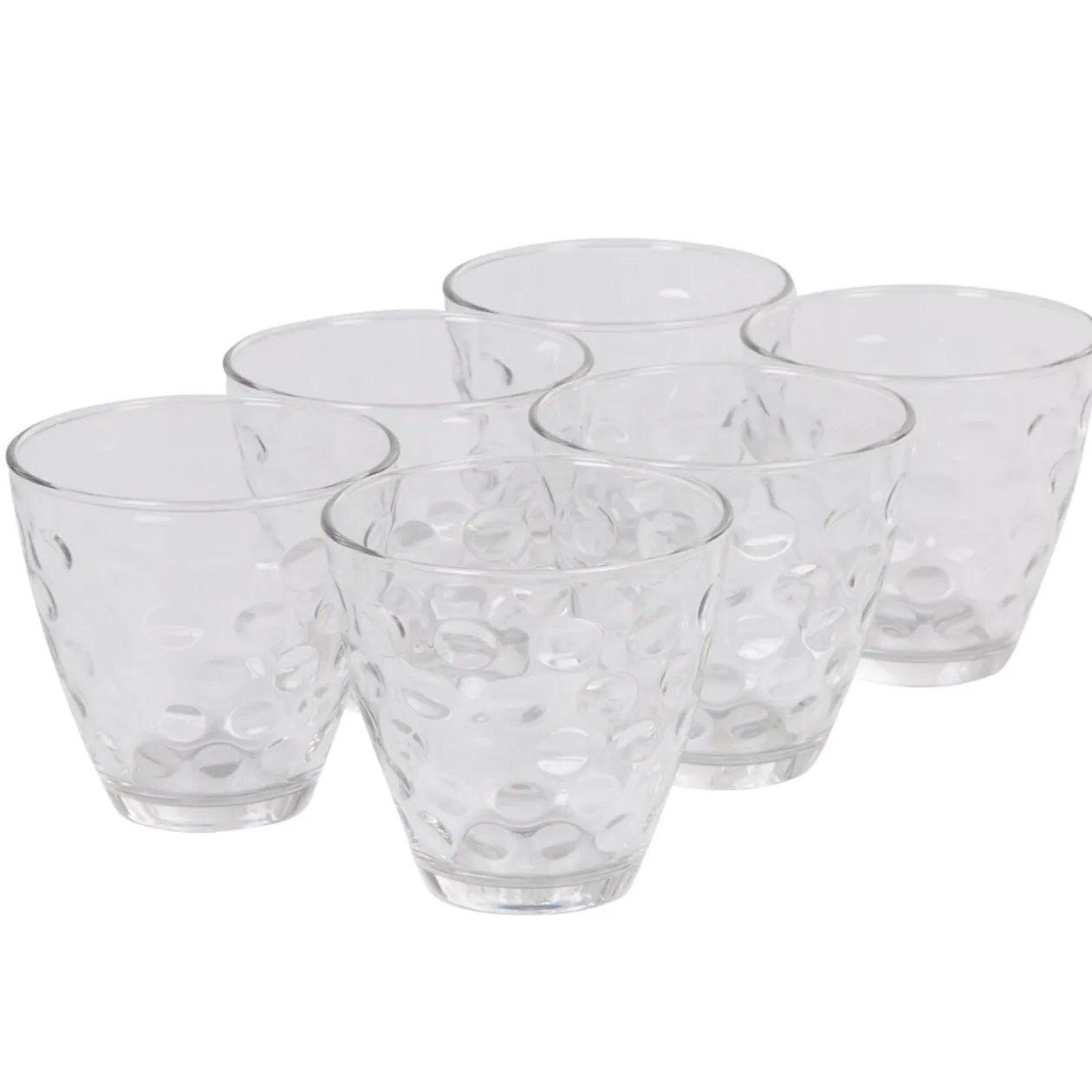 Verre bas Bormioli Rocco Dots x6 verre transparent relief
