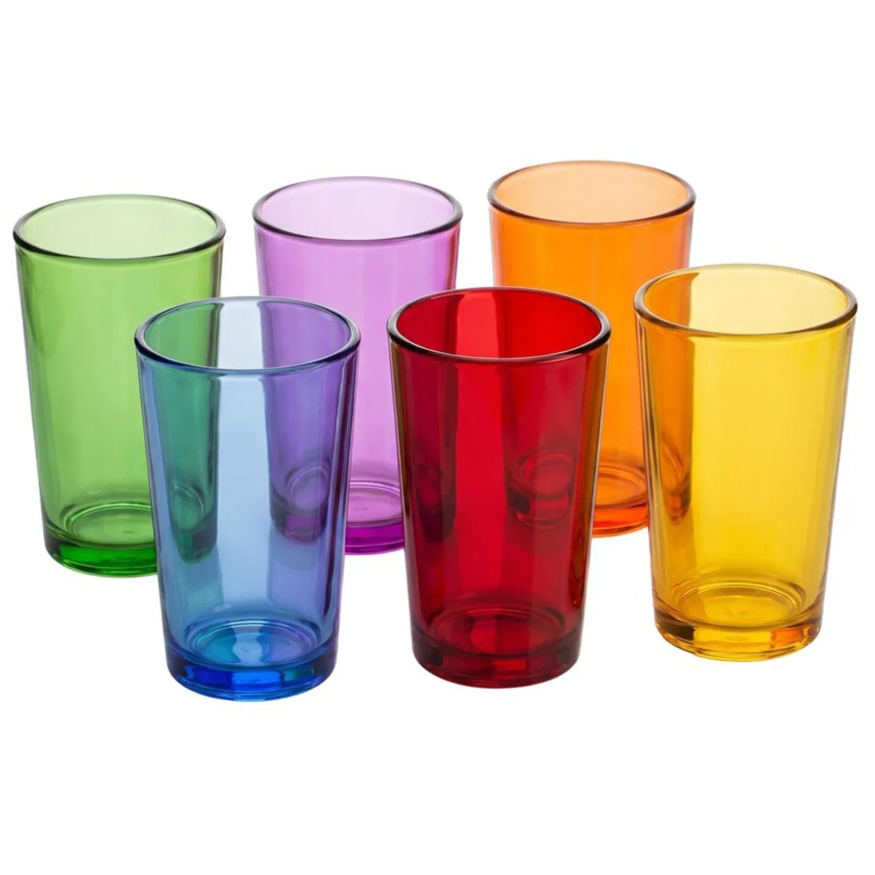 Verre bas 20cl x6 en verre coloré Ø6,5xH10cm