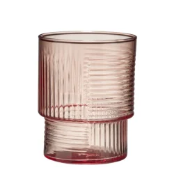 Verre bas 325 ml Helen verre strié Ø9XH7 cm (3 modèles jaune marron ou beige)