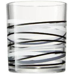 Verre bas motif rayure graphique 25 cl x 6