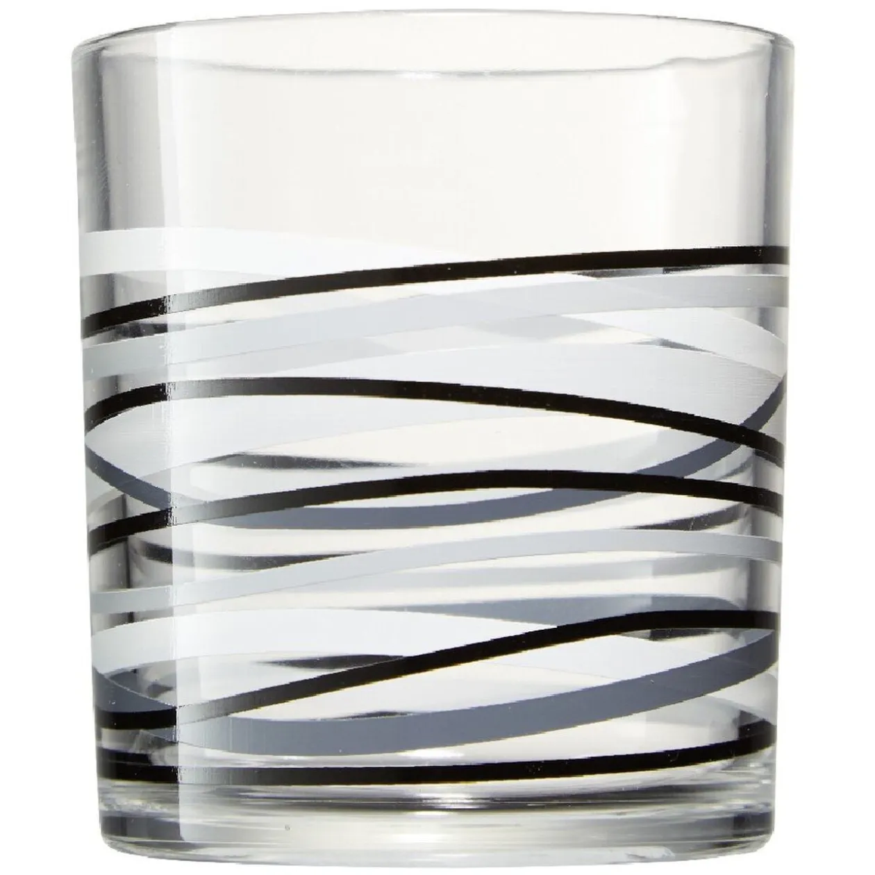 Verre bas motif rayure graphique 25 cl x 6