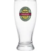 Verre à bière transparent inscription Premium Beer 56,5cl - Ø9,5xH20cm