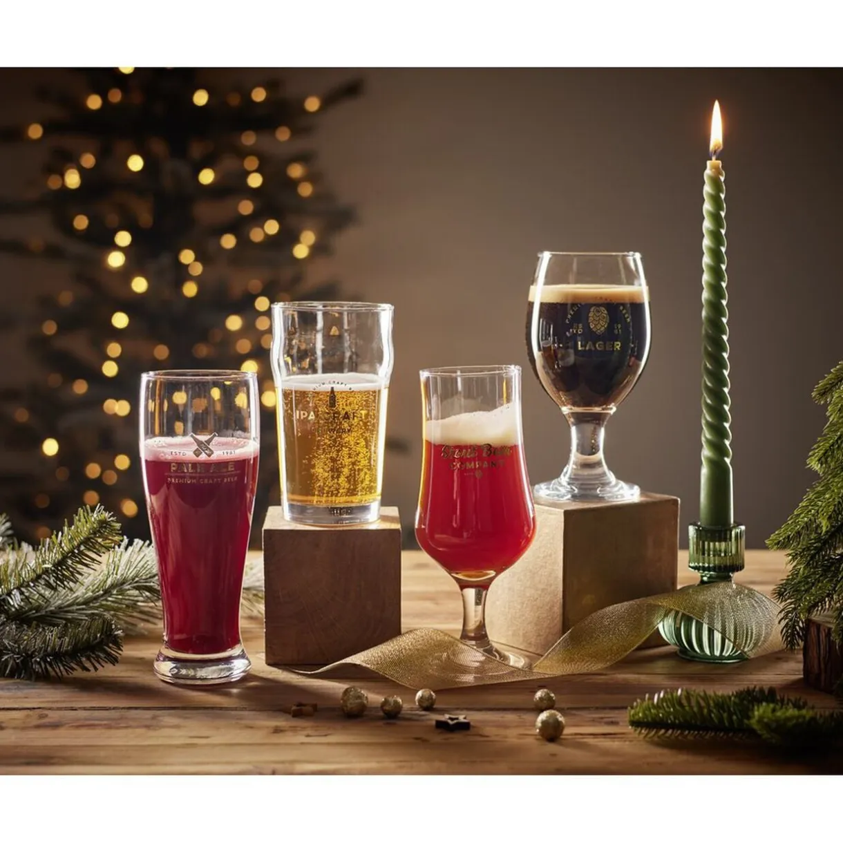 Verre à bière x4 avec inscription type de boisson < Gifi Discount