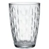 Verre 41,5cl x6 losange relief en verre transparent Ø8,5xH12cm < Gifi Outlet