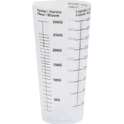 Verre doseur en plastique blanc