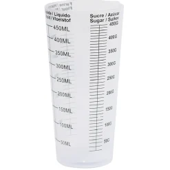 Verre doseur en plastique blanc
