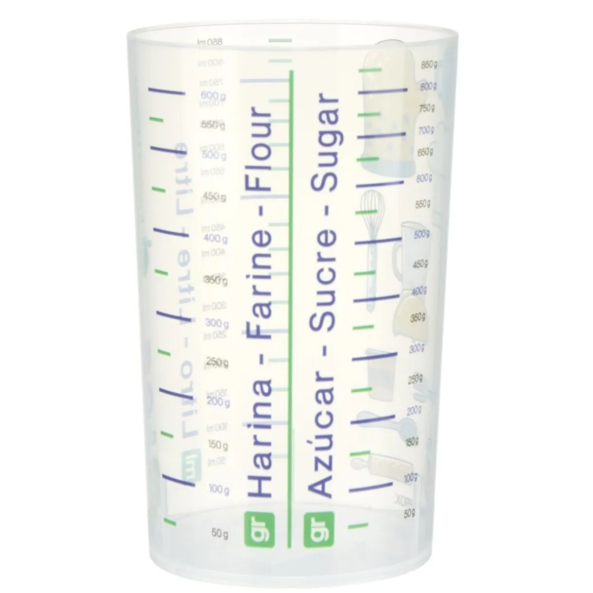 Verre doseur 900ml plastique décoré Ø10,5xH13,5cm < Gifi Discount