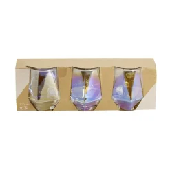 Verre haut x3 forme diamant reflet irisé 300ml < Gifi Online