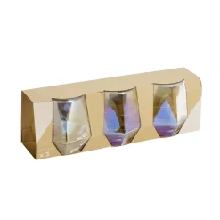 Verre haut x3 forme diamant reflet irisé 300ml < Gifi Online