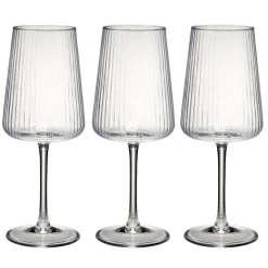 Verre à vin motif strié 520 ml Ø9XH23 cm verre transparent < Gifi