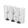 Verre à vin x3 avec pied gris fumé 39,5cl < Gifi Hot