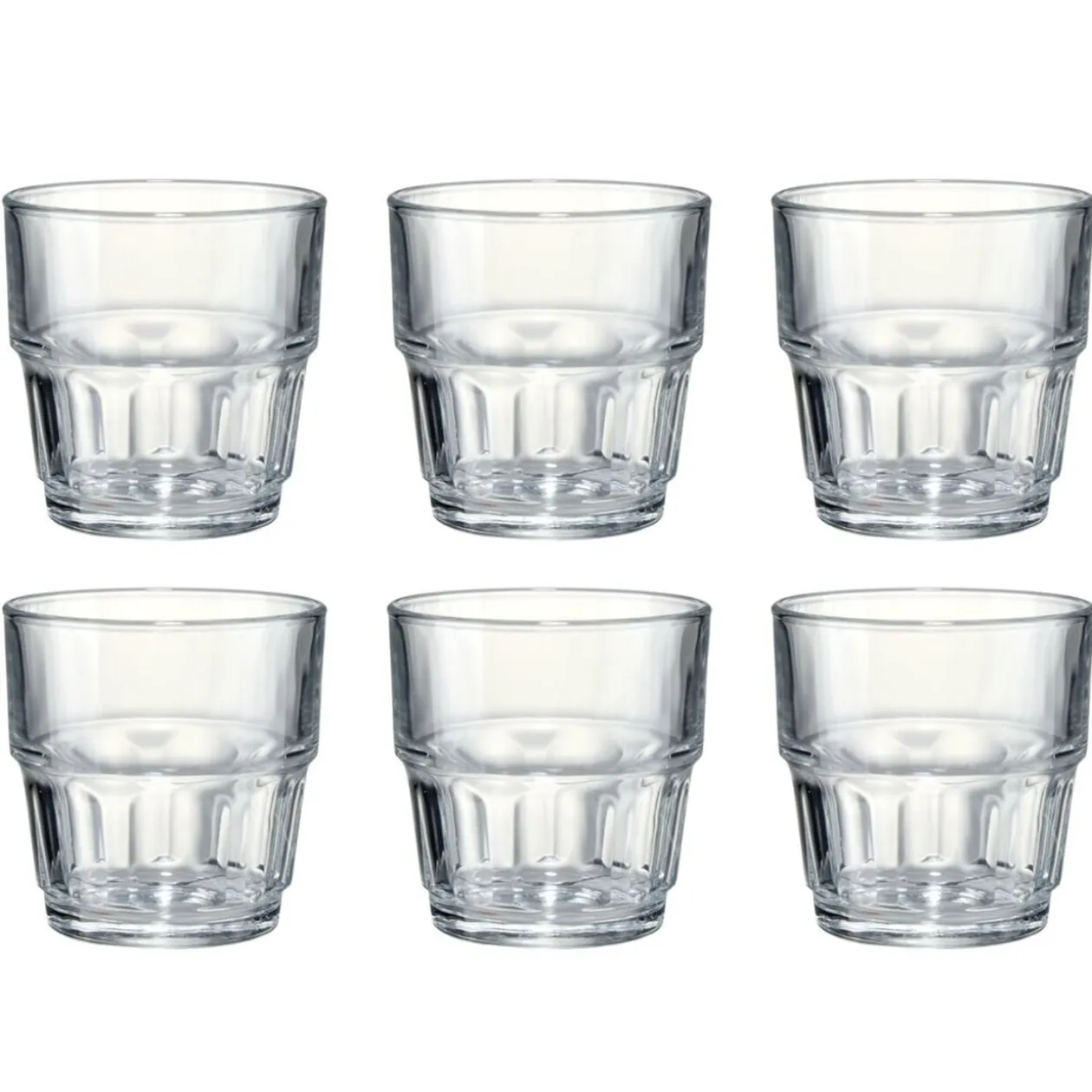 Verre x6 Lola 20cl en verre transparent Ø7xH10cm