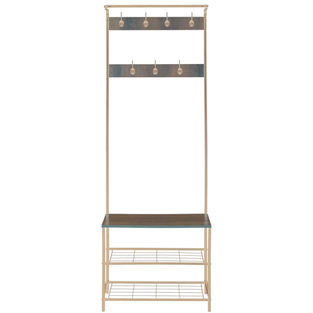 Vestiaire 3en1 avec patères et étagères métal 60x30xH170cm (2 modèles) < Gifi Best