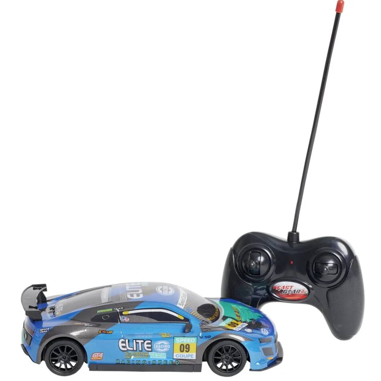 Véhicule de course radiocommandé bleu 21x9xH6cm < Gifi Sale