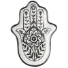 Vide poche arabesque main de Fatma céramique blanc et noir 11x8xH1,5cm