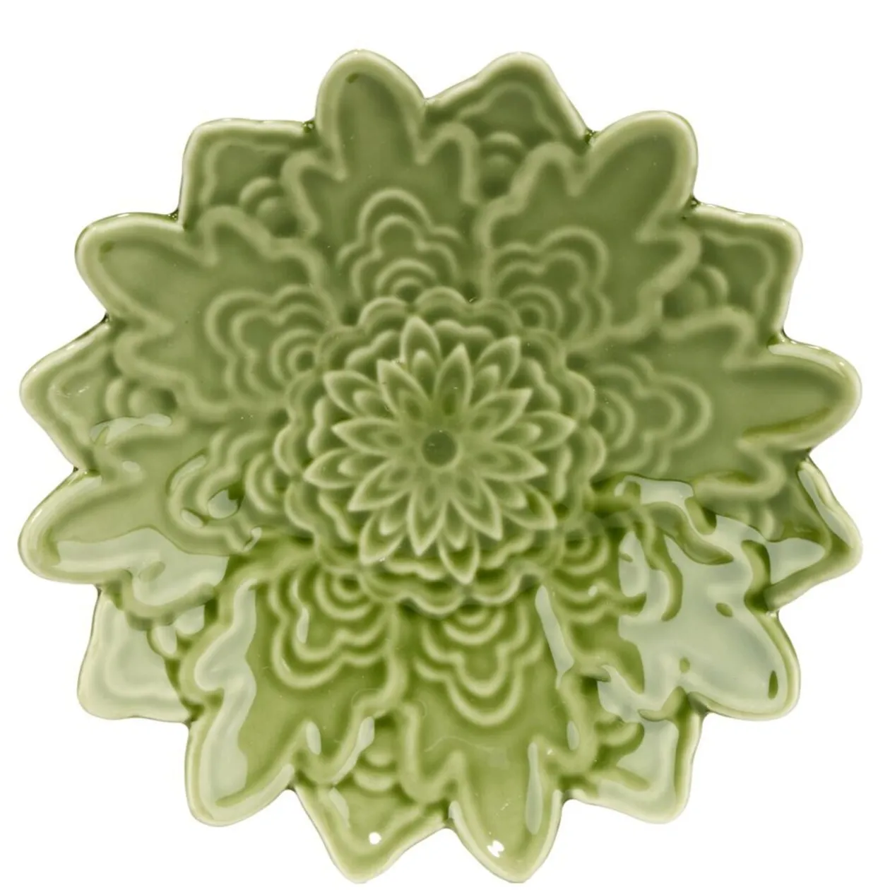 Vide-poche forme fleur de tournesol en dolomite Ø13cm (3 modèles)