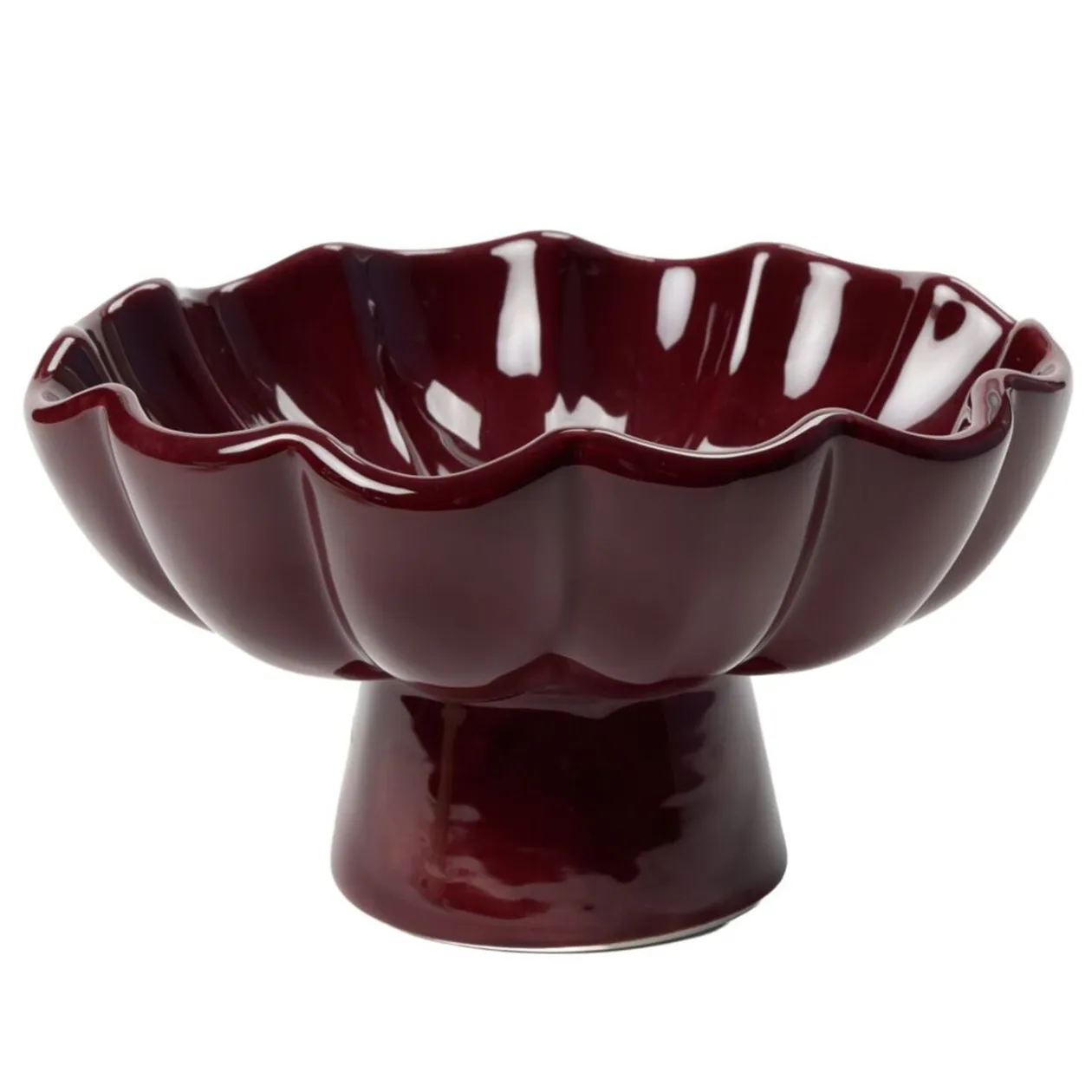 Vide-poche forme fleur en céramique Ø12xH21cm (2 modèles)