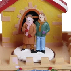 Village de Noël château animé lumineux musical 8 LED multicolore fixe < Gifi Discount