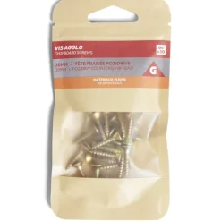 30 vis agglo tête fraisée acier bichromaté - 4x20 mm < Gifi Online