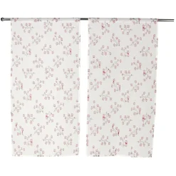 Vitrage blanc à fleurs L120X60 cm x2 < Gifi Best