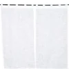 Vitrage droit à passants x2 effet lin blanc uni 60x160cm < Gifi Discount